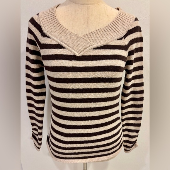 Vintage OP Brown & Tan Women’s Sweater Size Medium - Picture 1 of 10